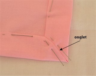 comment coudre les angles d'une nappe