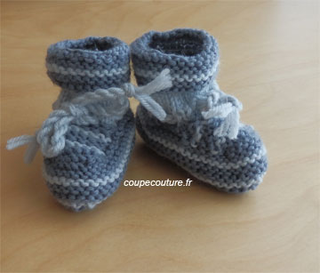 comment tricoter des chaussons de naissance