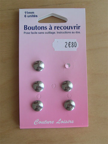 Kit outil presse bouton à coudre à recouvrir de tissus broderie